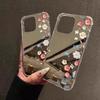 Cute Flowers Mirror Acrylic Soft Phone Case For iPhone 17 Pro Max 16 15 14 13 12 11 Pro 17 Air XS X XR 7 8 Plus Bumper Cover
