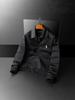 European Winter Lightweight Men's Embroidered Lapel Down Jacket - Trendy Plus Size Warm White Duck Down Coat