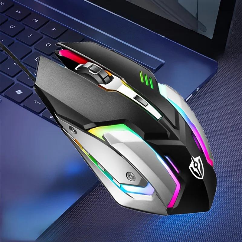 LED Backlit Wired Mouse Office Computer Gaming Mouse for Desktop Laptop