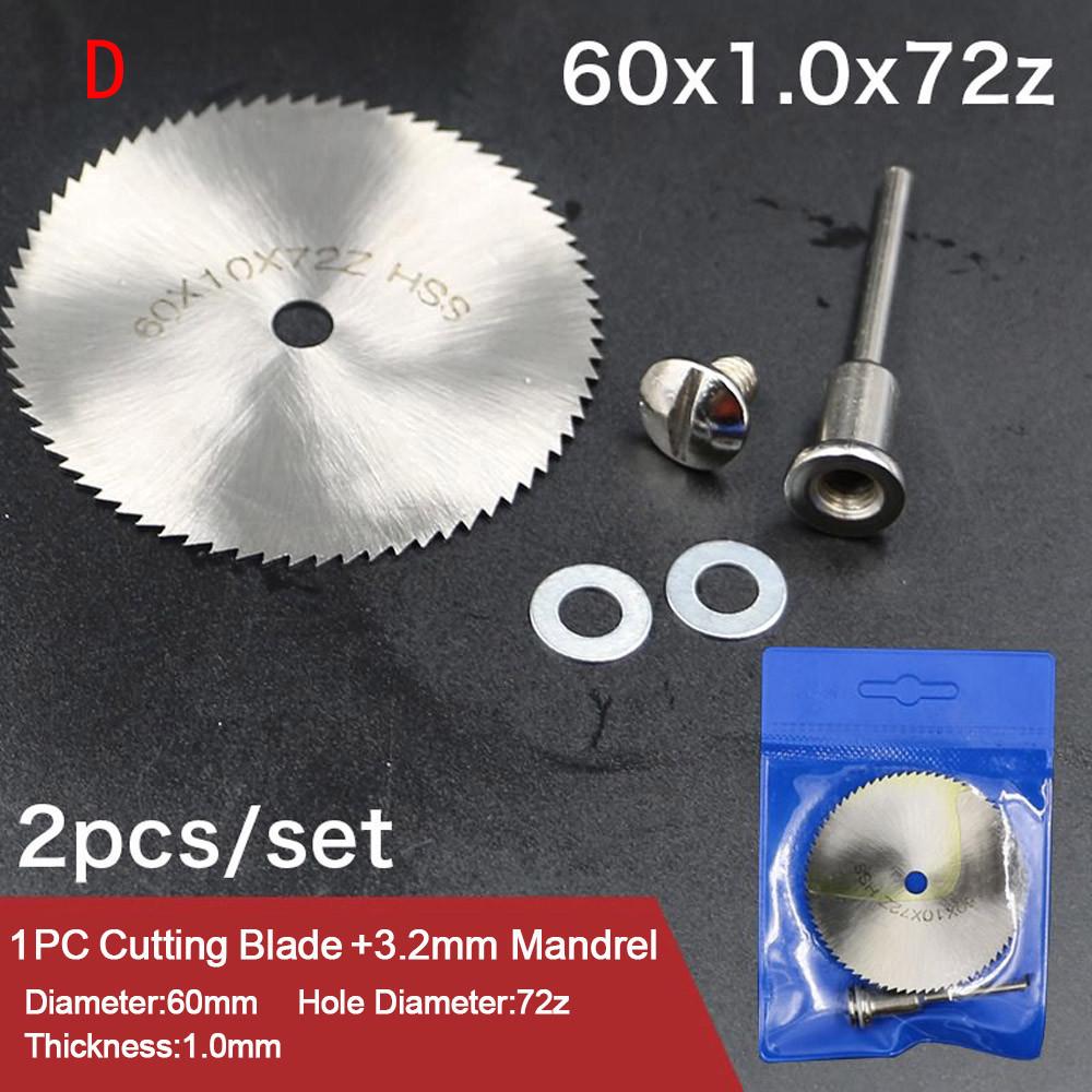 2pcs Rods 10x Circular Saw Disc Set Mini Drill Rotary Tool Wood Cutting Blade