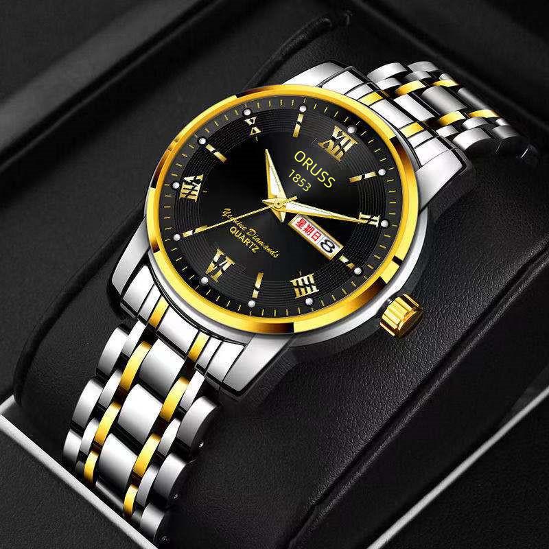 40Mm Large Dial Luminous Waterproof Calendar Domestic Watch Men'S Fashion Round Pointer