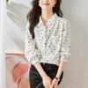 Polka Dot Printed Top Spring Clothes Updated French Trendy Relaxed Fit Meat Covering Commuting Temperament Top
