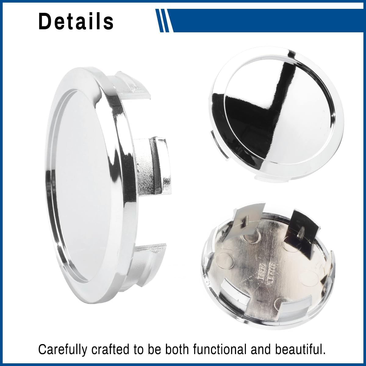 

2.2ДЮЙМА 56ММ Колпаки на ступицу колеса Универсальные центральные крышки Замена-4шт Хром Серебристый, Наружный 2.2дюйма/55.8мм, Внутренний 2.02дюйма/51.3мм