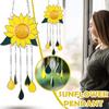 Ornamente für den Innenbereich, tropfender Sonnenblumen-Anhänger, Legierungs-Blumen-Windspiel-Anhänger