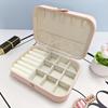 Girls Travel Jewelry Storage Box, Removable Baffle Stud Earrings Ring Bracelet Jewelry Box