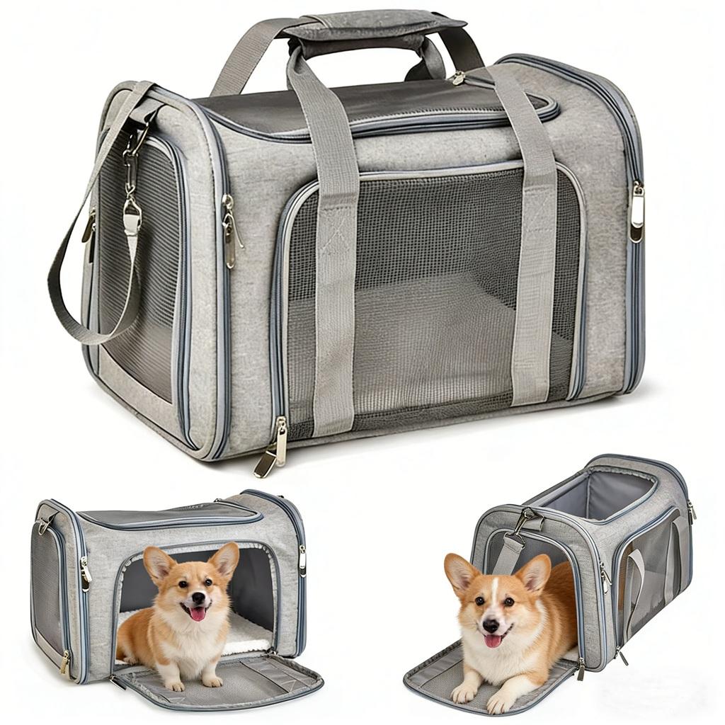 Borsa Portacani Morbida Zaino per Gatti Portacani da Viaggio per Cani Approvata dalla Compagnia Aerea Trasporto per Cani Gatti Piccoli da Esterno