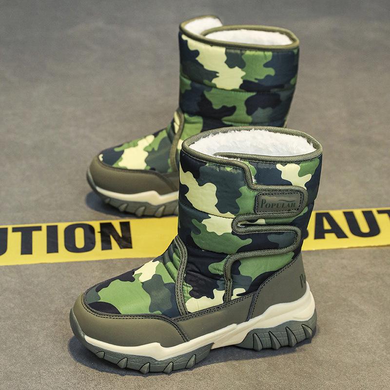 2025 snow boots classmates northeast winter new boys and girls sports cotton boots primary school students warm cotton shoes 2025