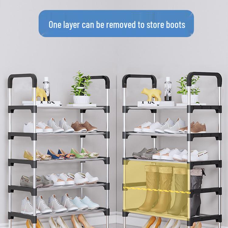 Minimalist Multi-Layer Shoe Rack: Space-Saving Entryway Shelf & Cabinet