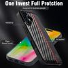 LC.IMEEKE For iPhone 16 Case Carbon Fiber Texture Leather+TPU+EVA Phone Cover