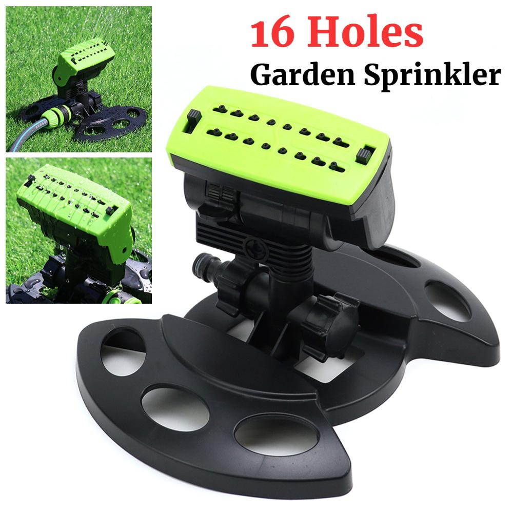 

Lawn Automatic Sprinkler 16 Holes Garden Water Sprinklers 180° Rotating Automatic Watering Irrigation System Yard Water
