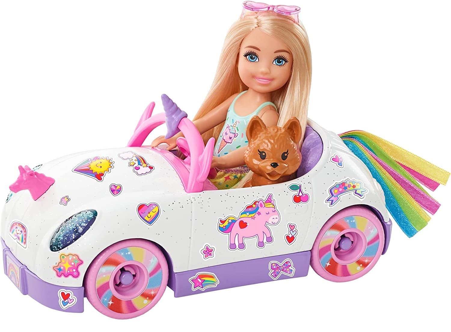 

Barbie Челси Машина Мечты Единорог [Кукла для переодевания] [Кукла, Транспортное средство, Игровой набор с аксессуарами] [Возраст 3 года и старше] GXT41