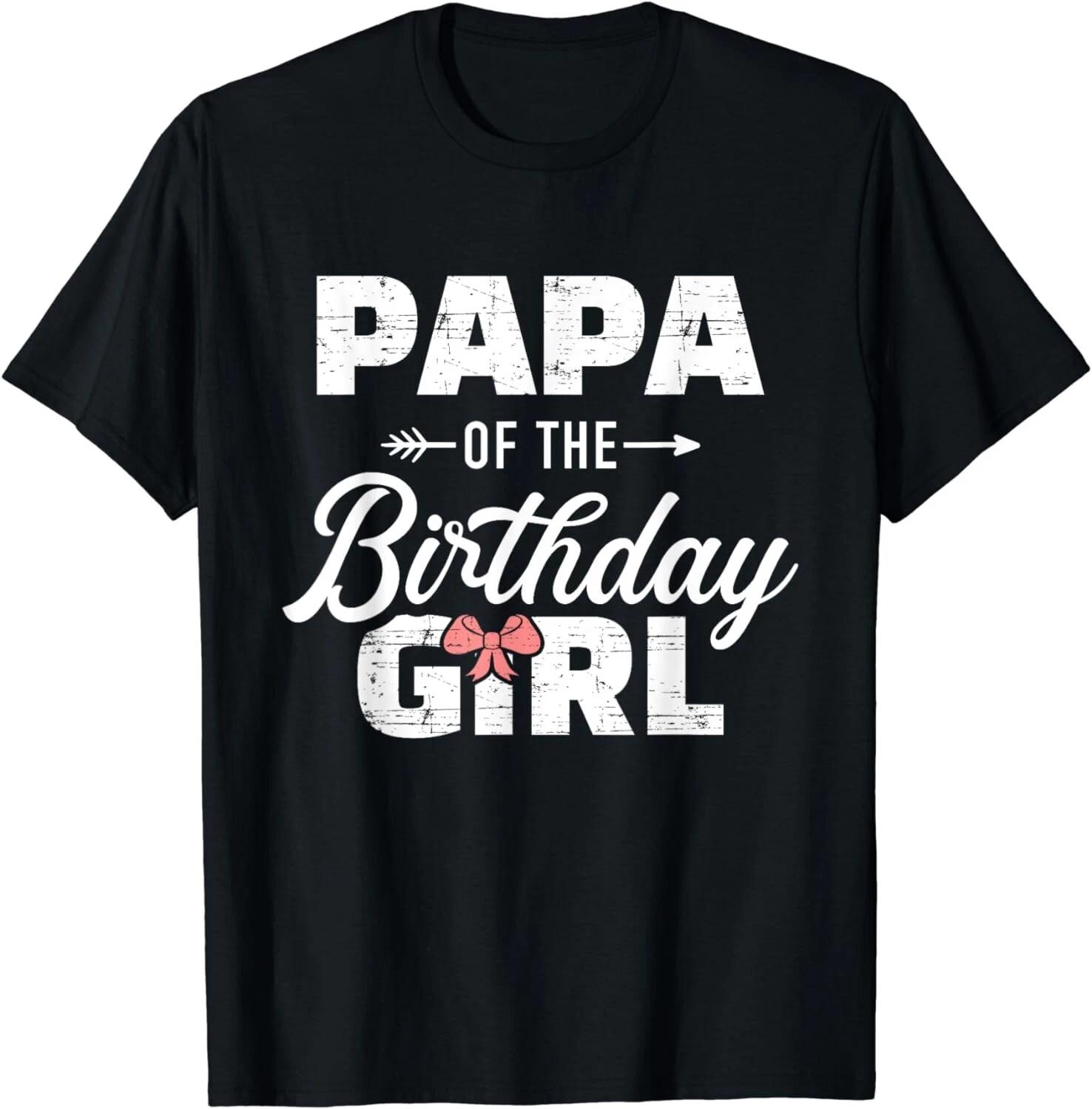 Papa of the birthday daughter girl matching family grandpa Gifts Unisex T-Shirt S