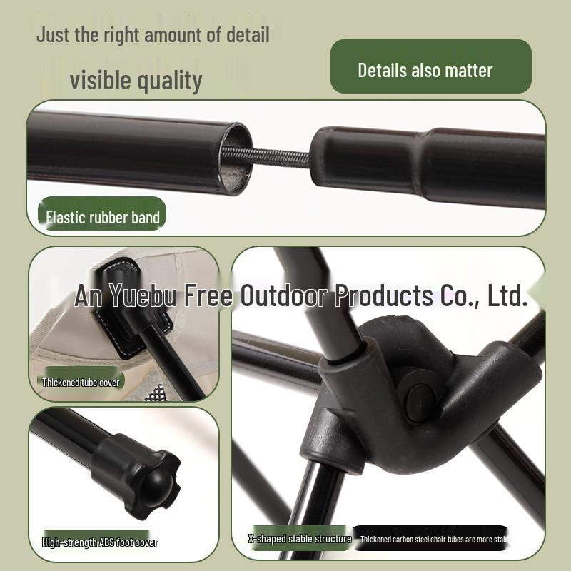 Tragbarer faltbarer Campingstuhl mit Rückenlehne - Atmungsaktiv für den Außen- und Strandgebrauch