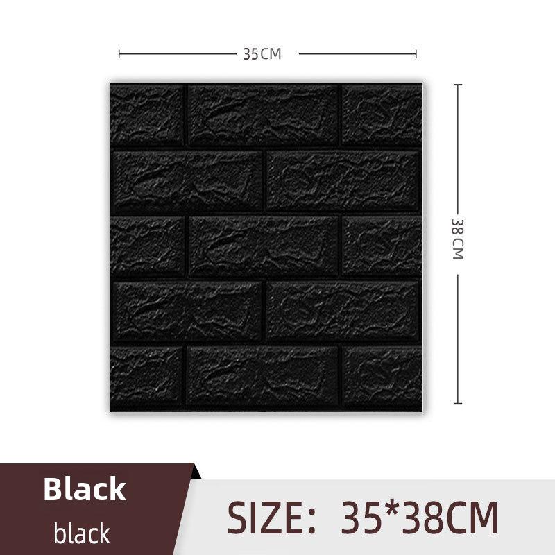 3D XPE Foam Self-Adhesive Brick Wall Stickers, 30x30cm, Small Size