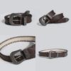 Handmade Vintage Leather Waist Belt With Unique Shape Design For Casual Wear