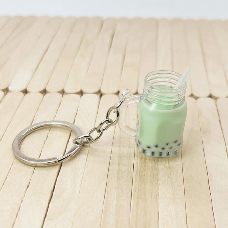 Small BobaMilk Tea Cup Key Chains Cute Bubble Tea Keychain KawaiiCar Keyring
