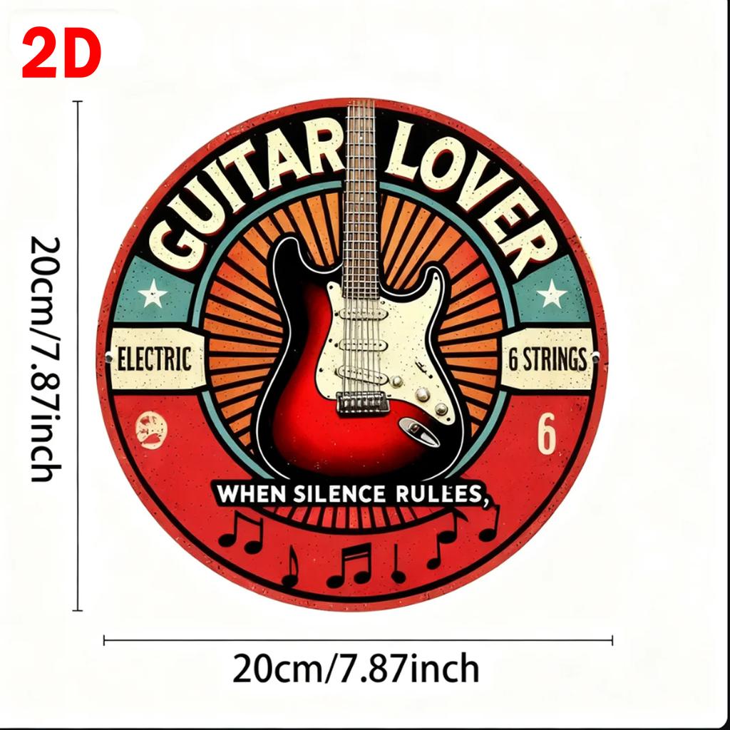 Retro Music Metal Wall Sign Vintage Decorative Tin Plaque for Home Bar and Cafe Decor