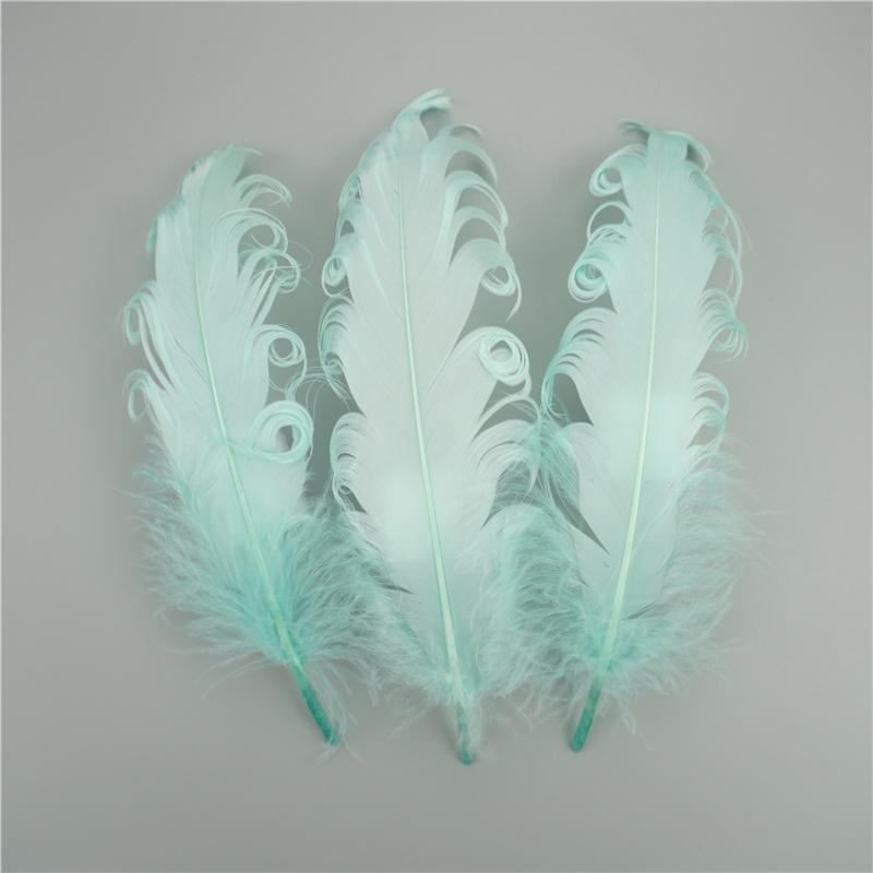 20Pcs Colored Spiral Goose Feathers for Crafts 12-18cm Dream Catcher Feather Artificial Decoration DIY Wedding Party Accessories