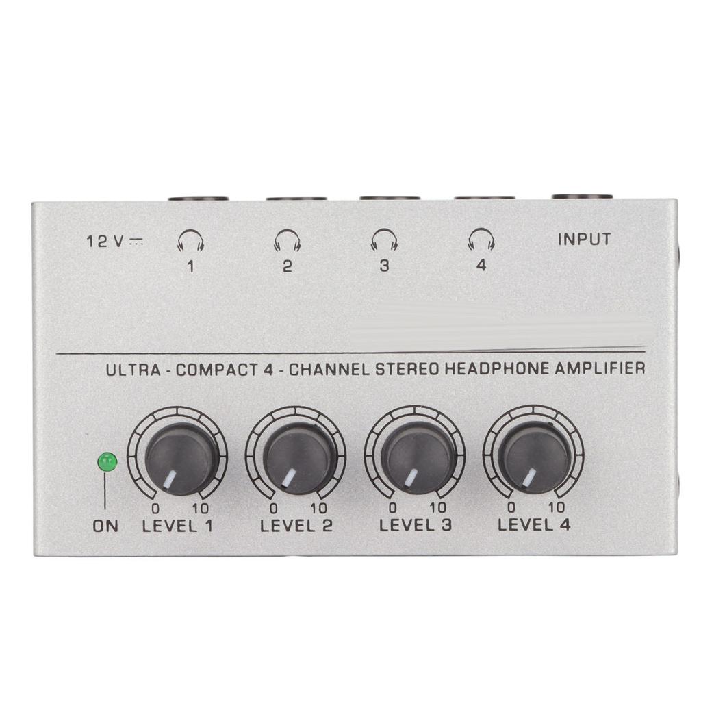 HA400 Ultra Low Noise Headphone Amplifier Ultra Compact 4 Channel Stereo Headphone Amplifier 100‑240V EU Plug