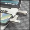 128GB Metal Double-Use USB Flash Drive - Universal OTG for Phones & Computers, Zinc Alloy Swivel Design
