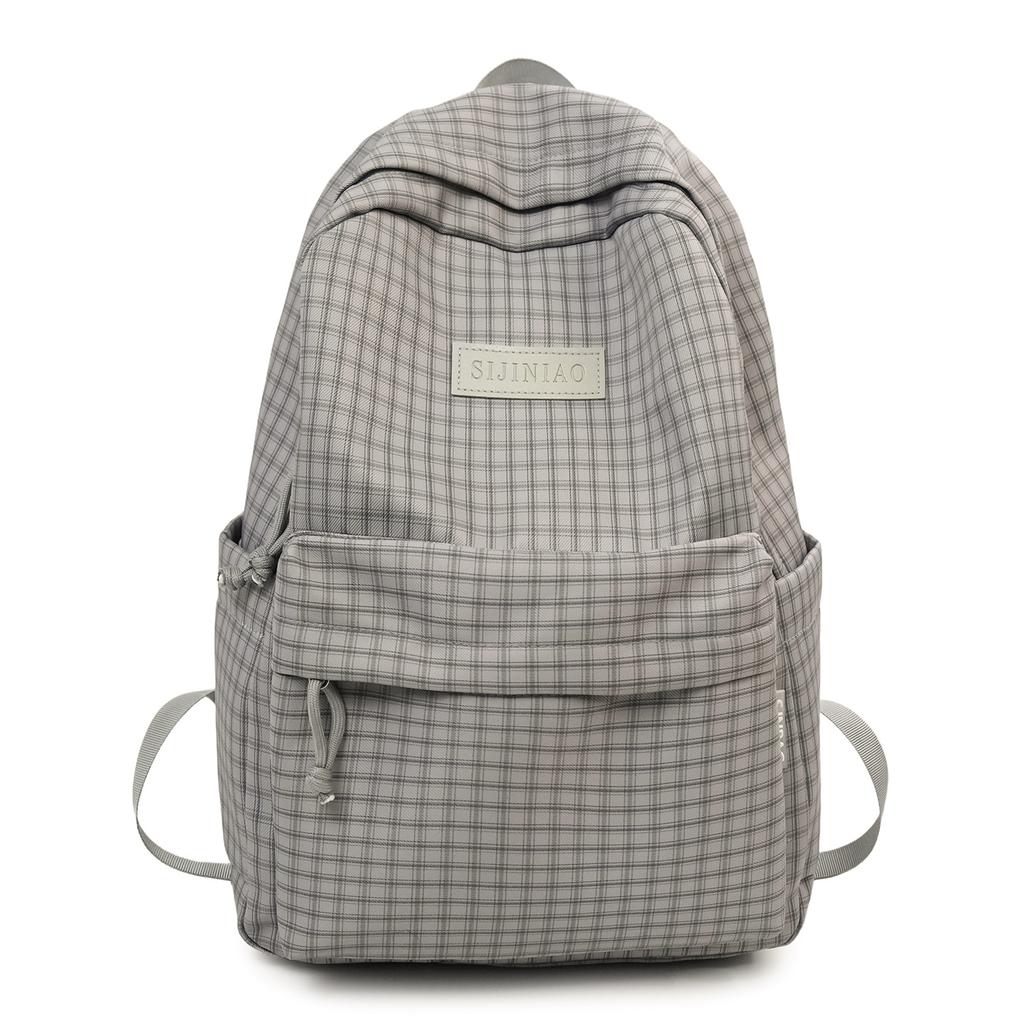 Schoolbag Japanese ins Plaid Backpack Junior High School Student College Student School Bag Large Capacity Lightweight Travel Backpack Female