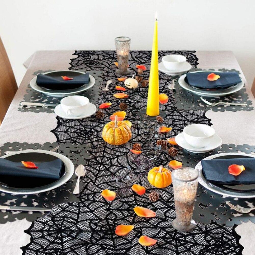 Halloween Pająk Dekoracje Zestawy Halloween Kominek Szalik Okrągły Stół Pokrywa Pajęczyna Abażur na Halloween Party!