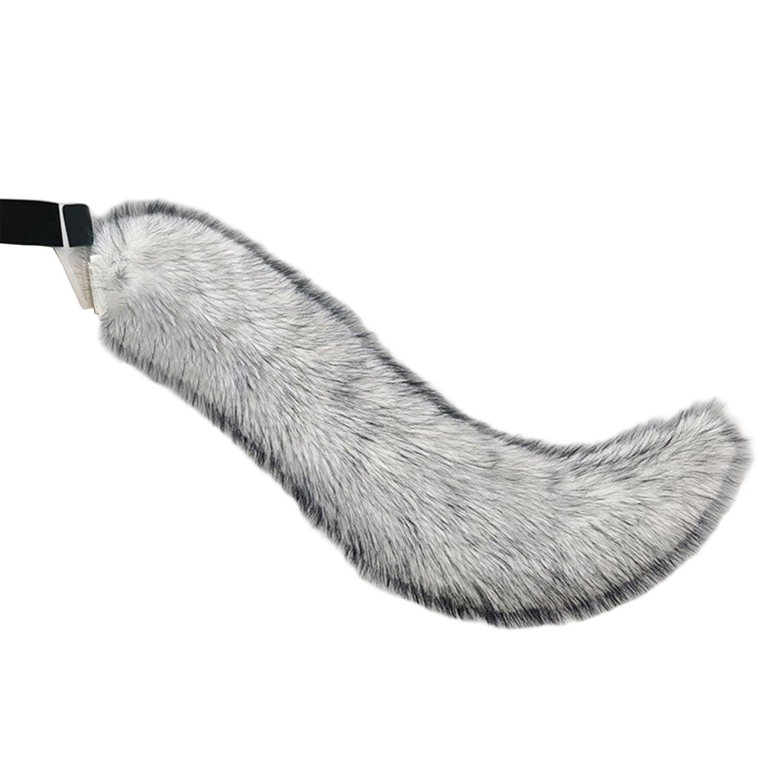 

Remote Control Wagging Foxes Wolf Tail Halloween Cosplay Party Costume Accessory Furry Electric Movable Cats Foxes Tail білий