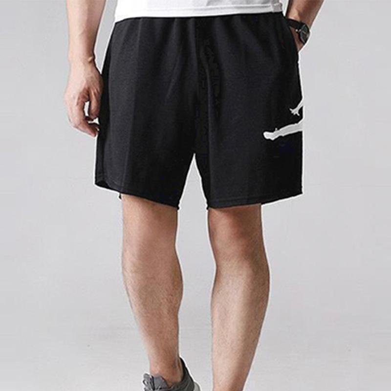 Jordan Air Jumpman Großer Logo-Print Sport-Strickshorts Herren Unterteile Schwarz AQ3116-010