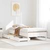 VidaXL Bed Frames White 90x190 Cm Solid Pine Wood, Bedroom Furniture, Bed Base, Wooden Bed, Bed, Single Bed, 3301732