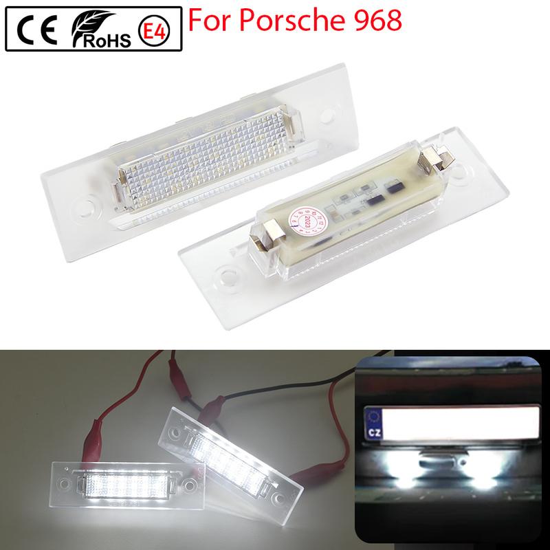 Fit For Porsche 993/911/Carrera 1994-1998 For Porsche 968 1991-1995 LED License Plate Light Car Number Plate Lights