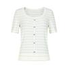 Same style JZ Jiuzi minimalist texture striped knitted sweater for women's summer collection JWEX31230 in the mall