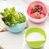 Fine Perforated Vegetable Basket Kitchen Rice Washing Basin Household Food Grade Plastic Drain Basket