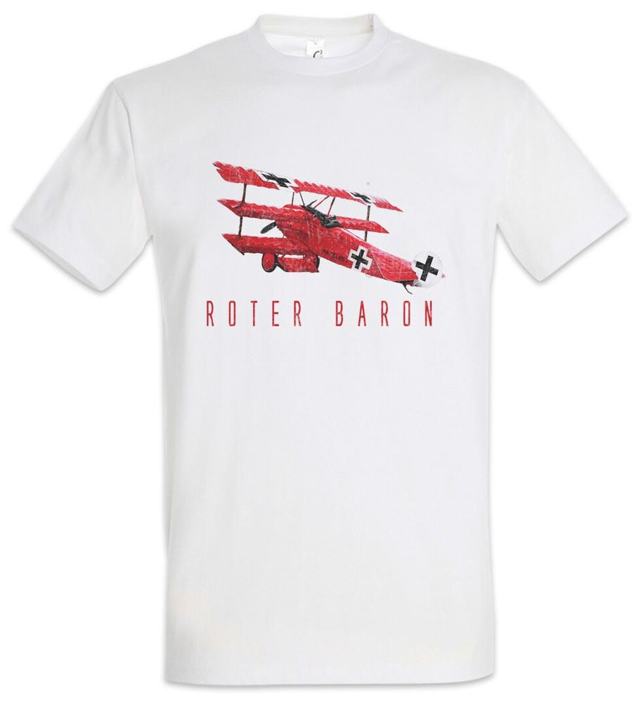 Roter Baron T-Shirt Red Baron Pilot Airforce Flying Fighter Circus Fokker