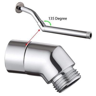 Pommeau de douche coudé à pulvérisation supérieure, accessoires de salle de bains à 135 degrés