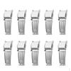 10 Pieces Silver High Polished Premium Stainless Steel Double Push Button Single Fold Over Clasp