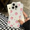 Non-Slip Pink Flowers And Small Floral Flowers Silicone Case For Iphone 17 15 Plus 14 13 12 11 16 Pro Max Grip Phone Cover