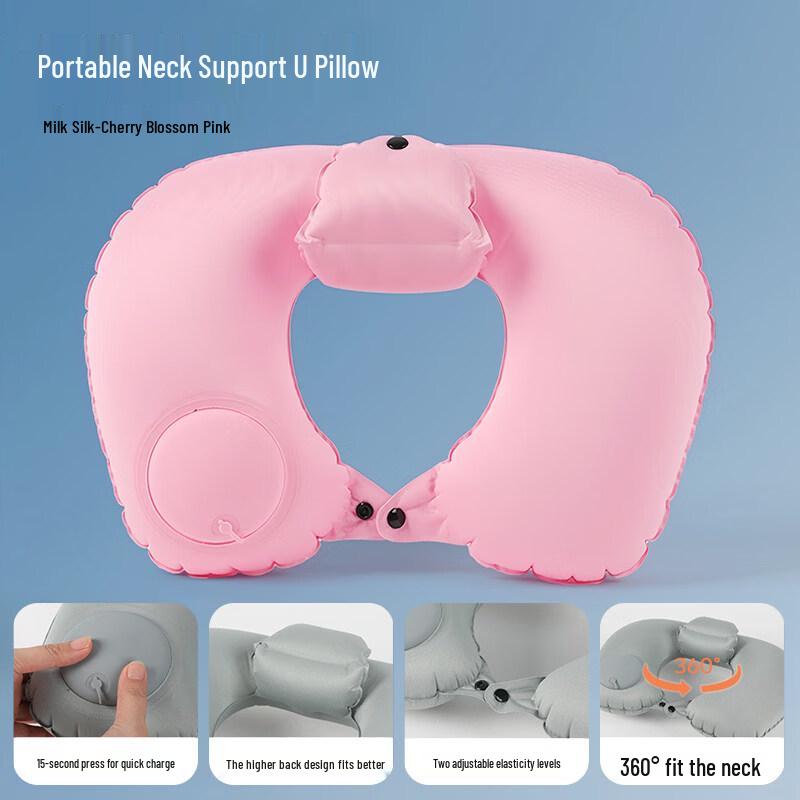 KASHICONG Press Inflatable U-Shaped Neck Pillow