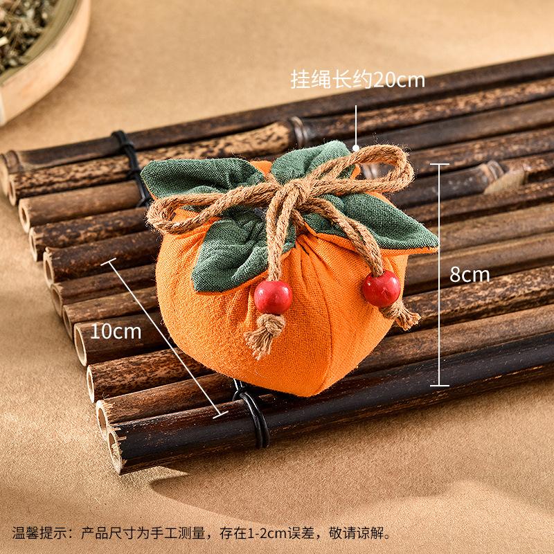 

Classic and Exquisite Persimmon Ruyi Sachet Bag Empty Bag Prayer Bag Carry on Car Hang Safe Bag Talisman Bag Small Lucky Bag (70mmx60mmx70mm)&others