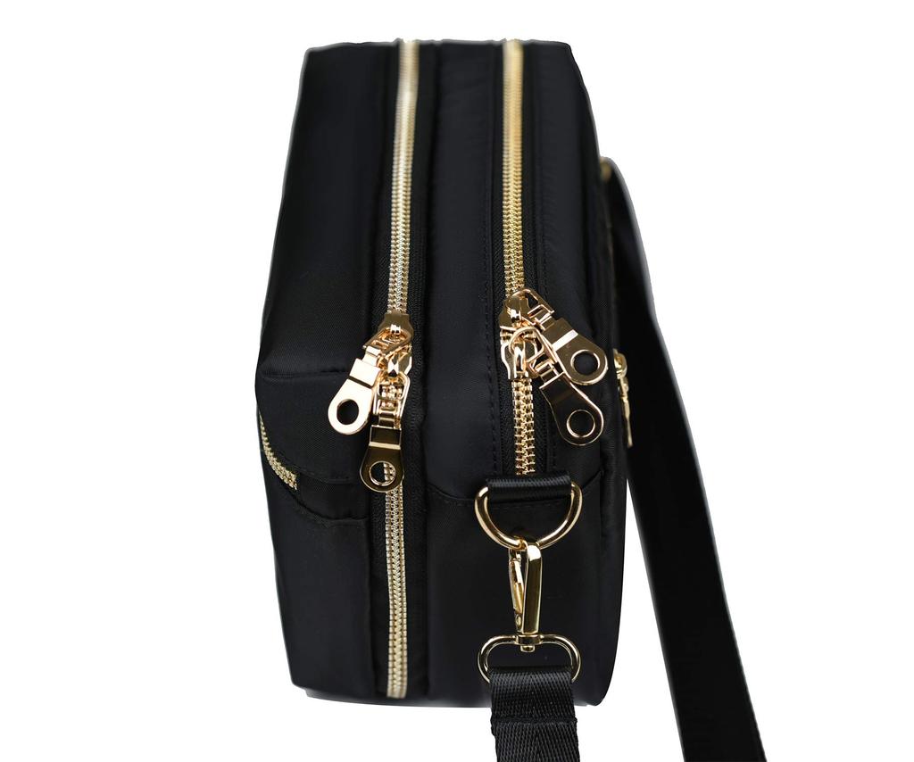 Yanaier Shoulder Bag, Crossbody Diaper Bag, Popular, Cute, Ultra-Lightweight, Multi-Layered, Large Capacity, Nylon, Waterproof, Wallet, Pouch,