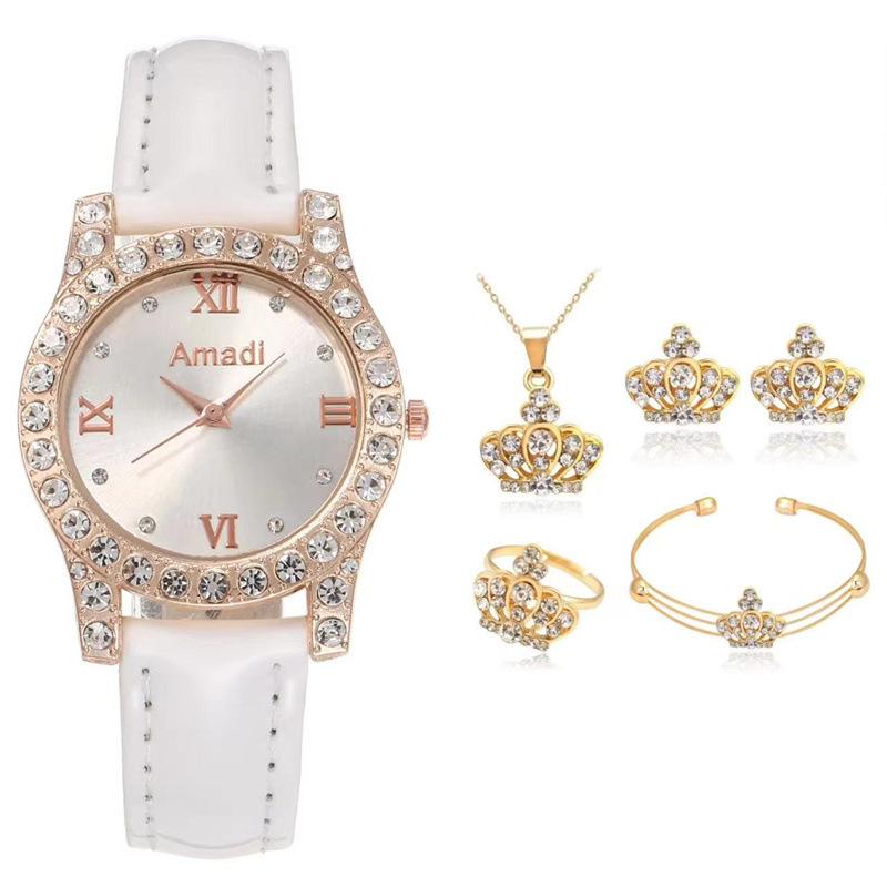 23Amadi Light Luxury Fashion I Simple Women S Watch Luxury Gift Box Five-Piece Set Women S Watch