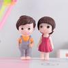 2Pcs/Set Resin Boy Girl Couple Model Figurine