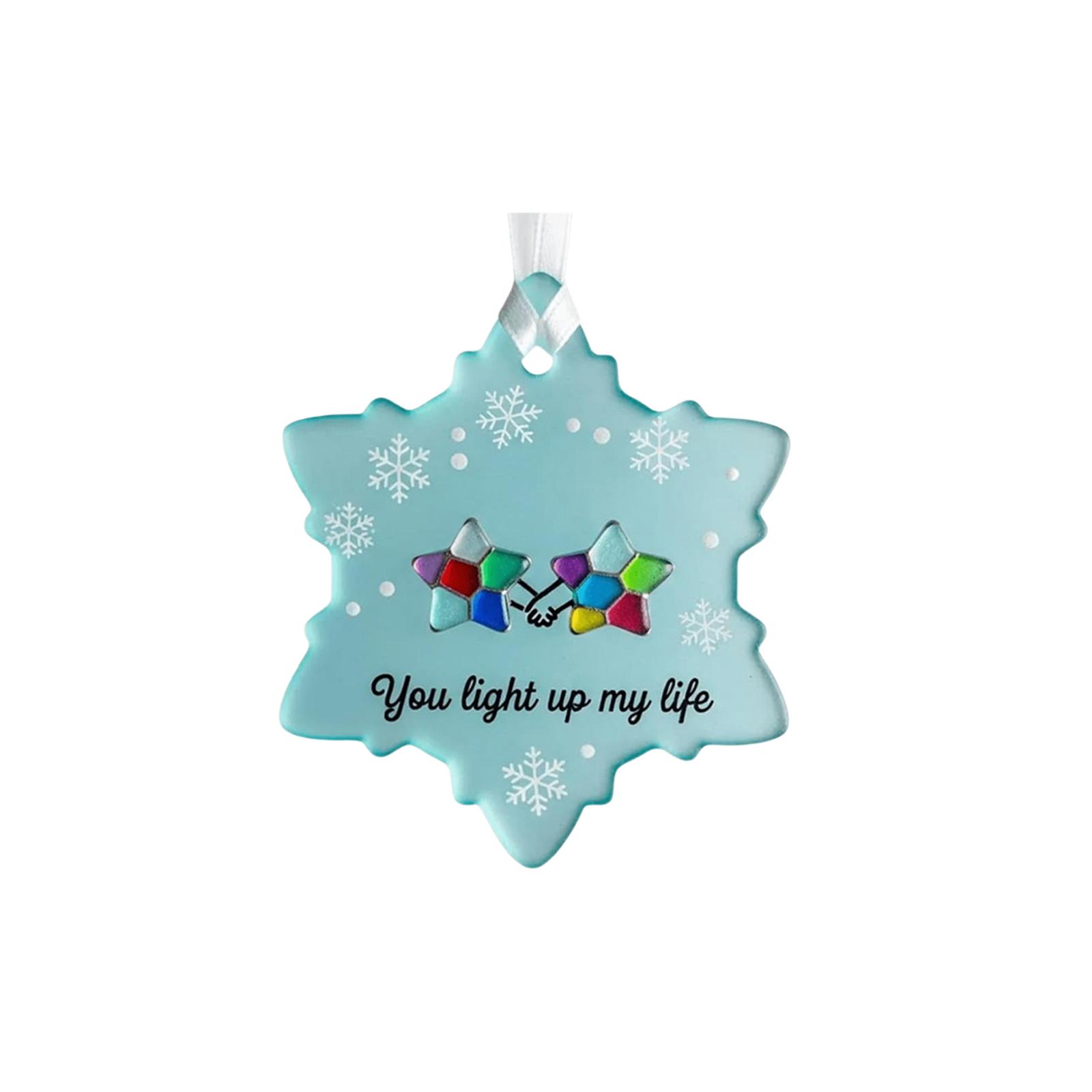 

2D Acrylic Snowflake Shaped Christmas Decorations Christmas Tree Pendants One Size