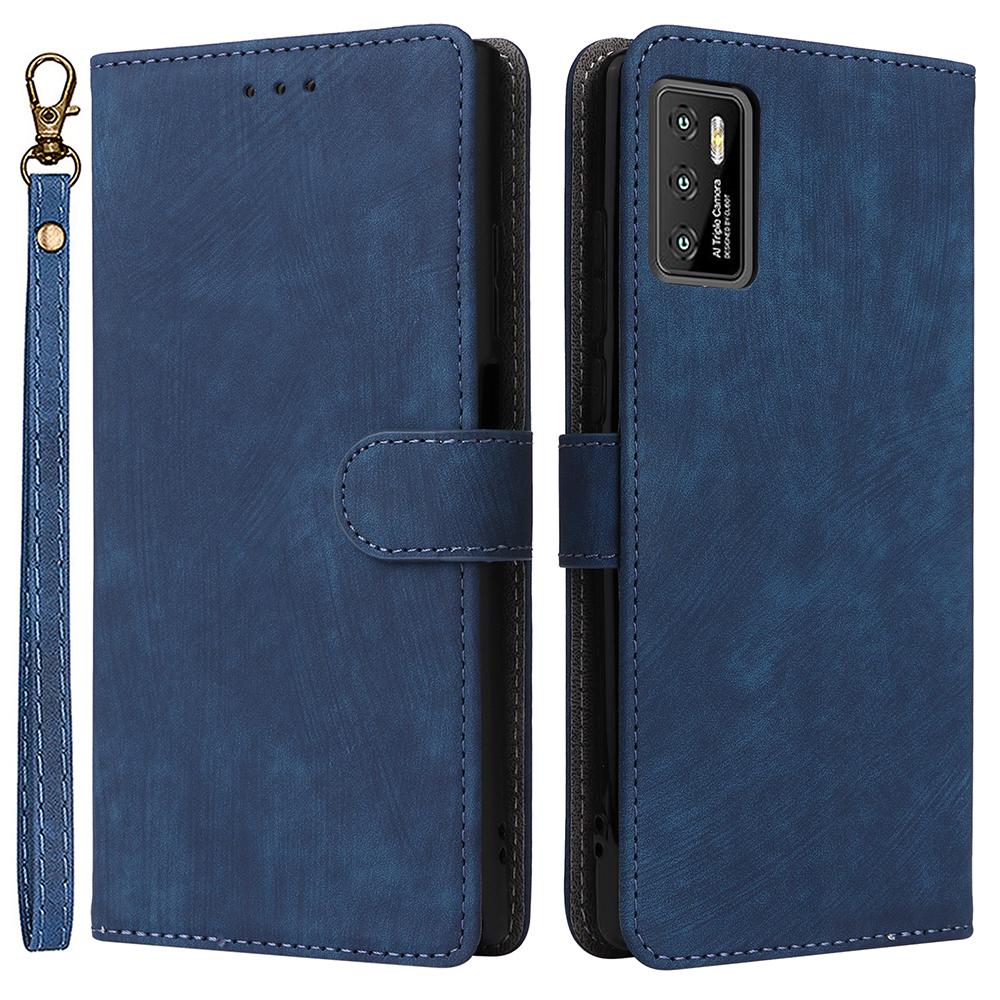 

Для Cubot P50 Чохол-гаманець з RFID-блокуванням, кришка зі штучної шкіри, підставка, віконце для перегляду Blue