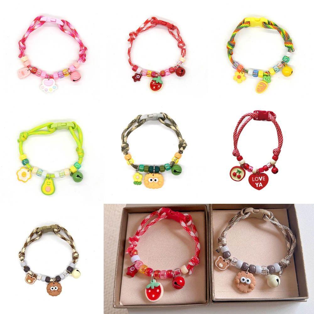 Braided Pet Necklace Colorful Pet Neck Rings Cute Cat Puppy Collar Pet Costume Accessories