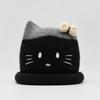 Sweet and cute cat knitted hat versatile face hat women's warm and cold wool hat ear hat
