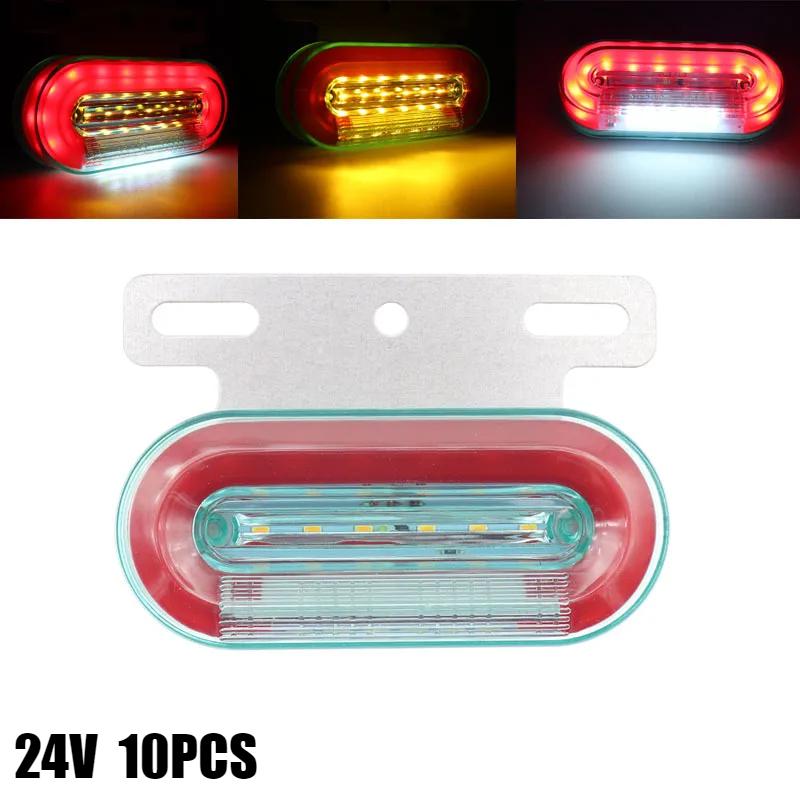 10 stk 12LED-sidemarkeringslys Signalindikatorlamper Advarsel Baklys 3 Modi Tilhenger Lastebil Lastebil Camping Led Car 12V/24V