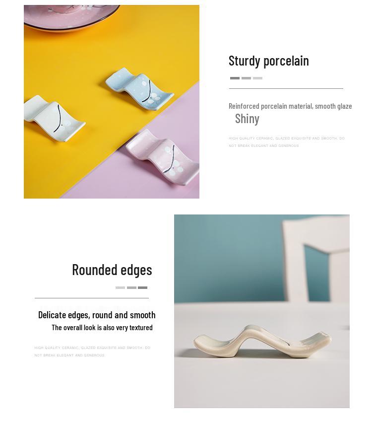 Japanese Ceramic Chopstick and Spoon Rest for Home and Restaurant Use