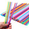 300PCS Colorful Plastic Disposable Large Drinking Straws For Pearl Bubble Milk Tea Smoothie Drink Party Supplies Bar Accessories