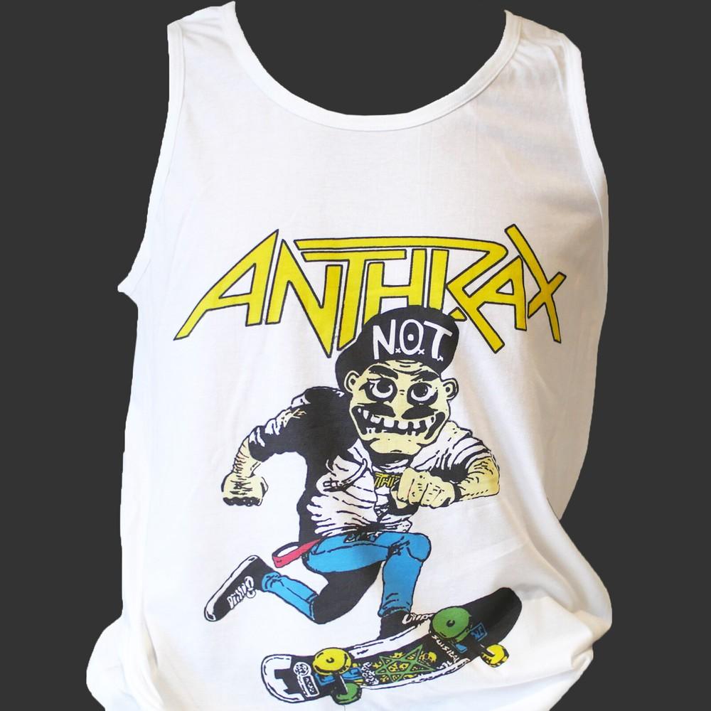 

Anthrax Metal Rock T-SHIRT vest top unisex white S-4XL 2XL
