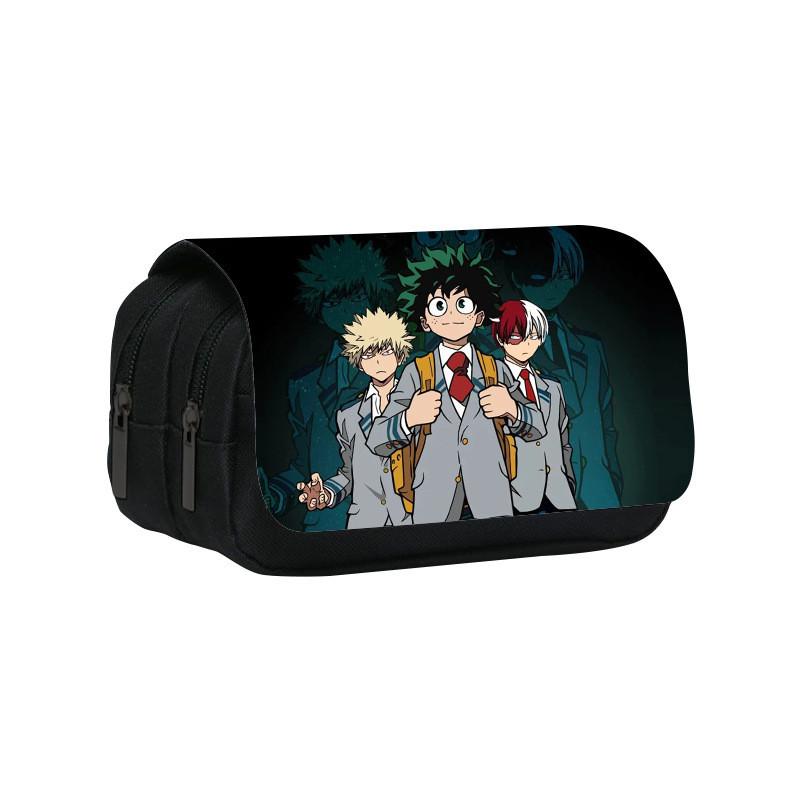 My Hero Academia Doppelstöckiges Federmäppchen mit großem Fassungsvermögen für Schüler und Sammler